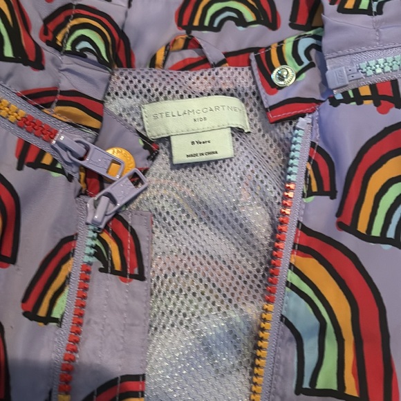Stella McCartney raincoat windbreaker rainbow pattern purple good condition - Picture 4 of 6